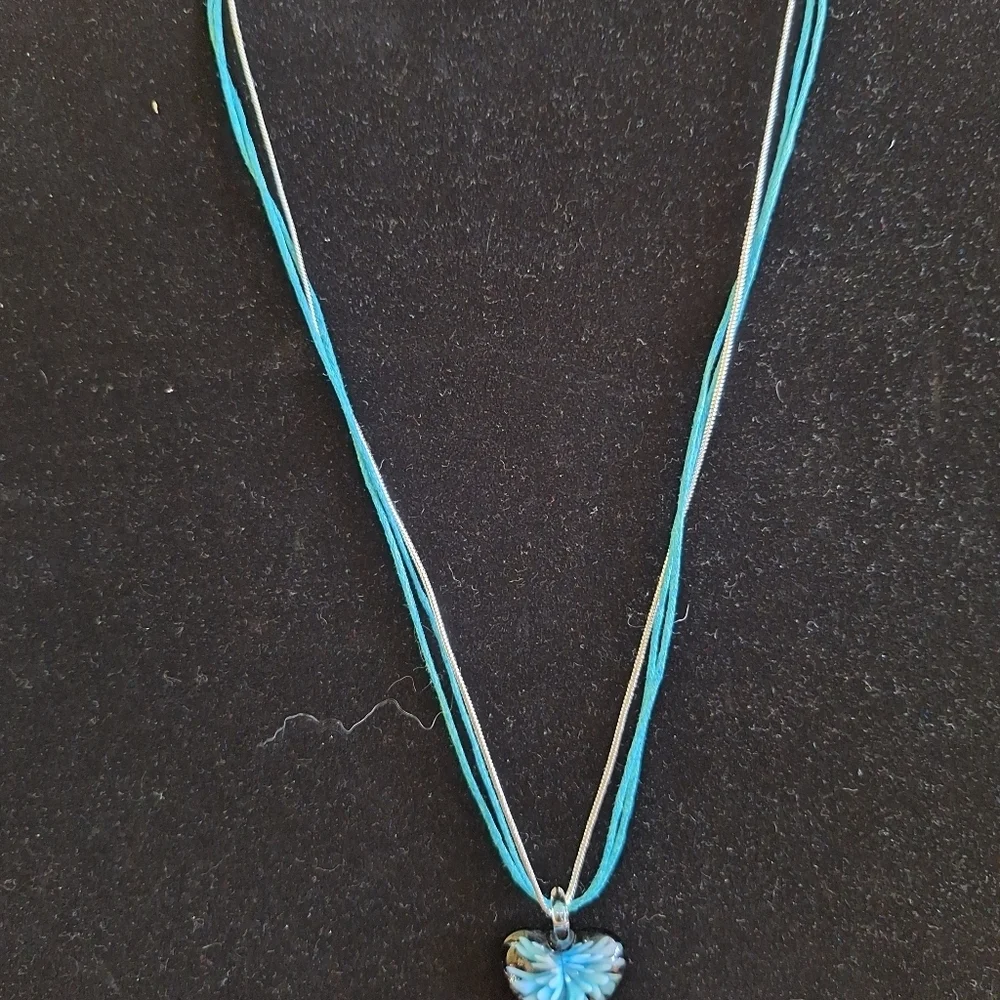 Art Glass Heart Necklace